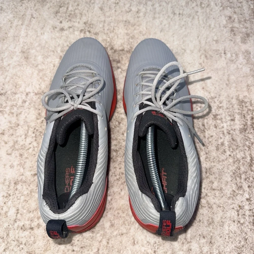 Skechers GO GOLF Pro 5 Hyper 214044 Waterproof Shoe Gray Red Mens Size 10.5